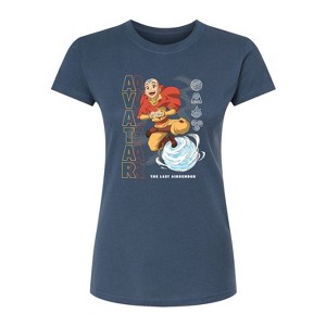 Women's - Avatar: The Last Airbender - Aang Air Bending Fitted Graphic T-Shirt - 1 of 3
