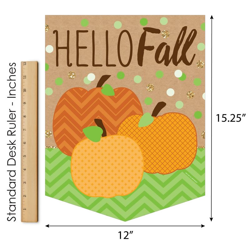 Big Dot of Happiness Pumpkin Patch - Outdoor Home Decorations - Double-Sided Fall, Halloween or Thanksgiving Party Garden Flag - 12 x 15.25 inches, 5 of 9