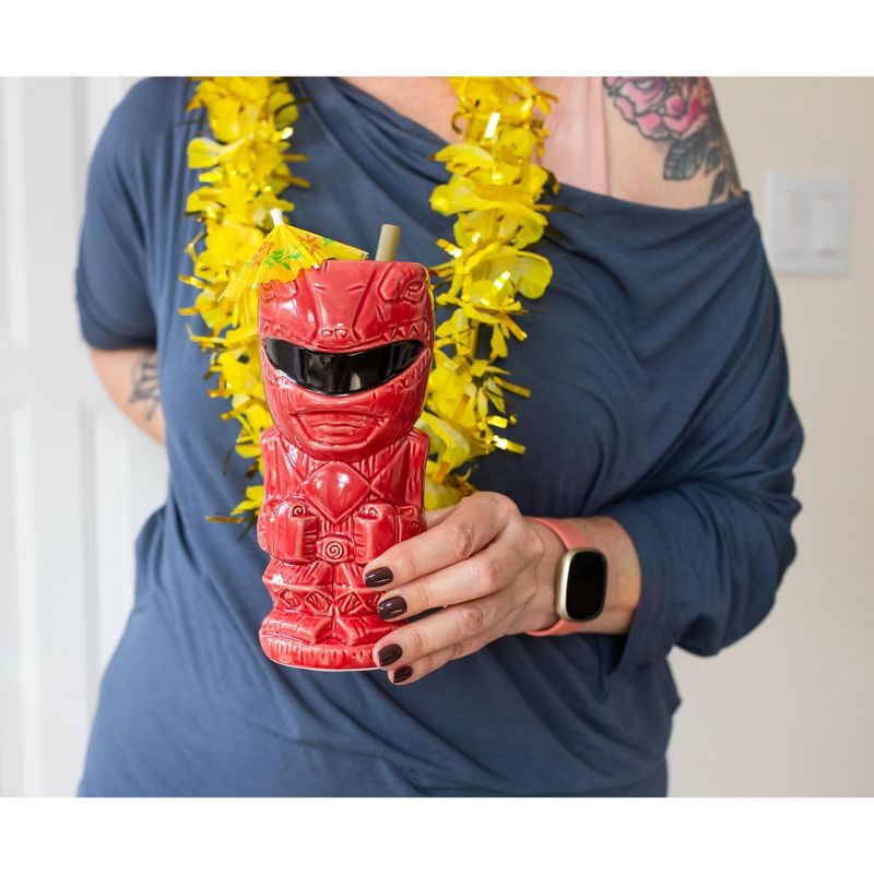 Beeline Creative Geeki Tikis Power Rangers Red Ranger Ceramic Mug | Holds 16 Ounces, 3 of 7