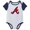 Mlb Atlanta Braves Baby Boys' Pinstripe 3pk Bodysuit - 0-3m : Target