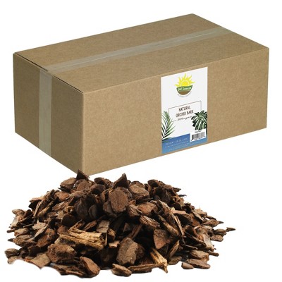 Soil Sunrise 100% Organic Orchid Potting Bark, Natural USA-Sourced Pine Bark Additive