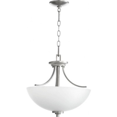 Quorum Lighting Reyes 3-Light Pendant, Classic Nickel, 15.5W, 15.75H