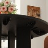 FUFU&GAGA Convertible Square to Round Dining Table Folding Wood Grain Dining Table with Expandable Top - 4 of 4