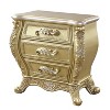 Gulches Gold 3-Drawer Nightstand with Felt-Lined Drawers, Self-Closing Glides & Safety Stop, Modern Glam Bedroom Storage - 2 of 4