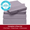 Mellanni 1800 Bed Sheets Full Hazy Lilac - 2 of 3