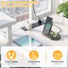 Aheaplus L Shaped Desk with Charging Staion and LED Light, Corner Desk with Hutch and Monitor Stand - 4 of 4