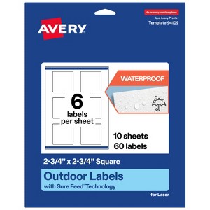 Avery Outdoor Waterproof Labels, 2.75" x 2.75" Square - 1 of 4
