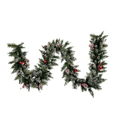 Vickerman Artificial Snow Tipped Pine Garland