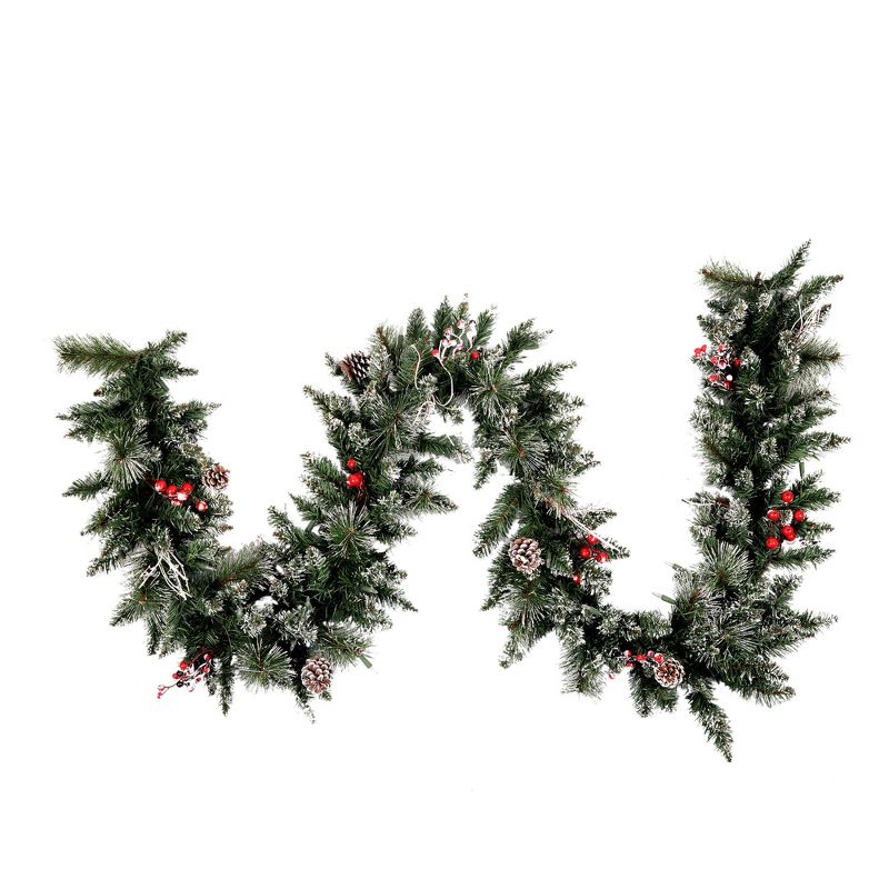 Vickerman Artificial Snow Tipped Pine Garland, 1 of 8