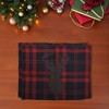 Unique Bargains Christmas Place Mats Square Plaid Linen 13"x17.7" 2 Pcs - 2 of 4