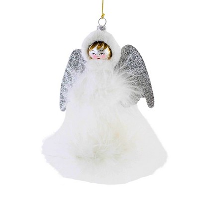 Italian Ornaments 6.5 Inch Aspen Beauty With Silver Wings Angel Christmas Ornament Tree Ornaments