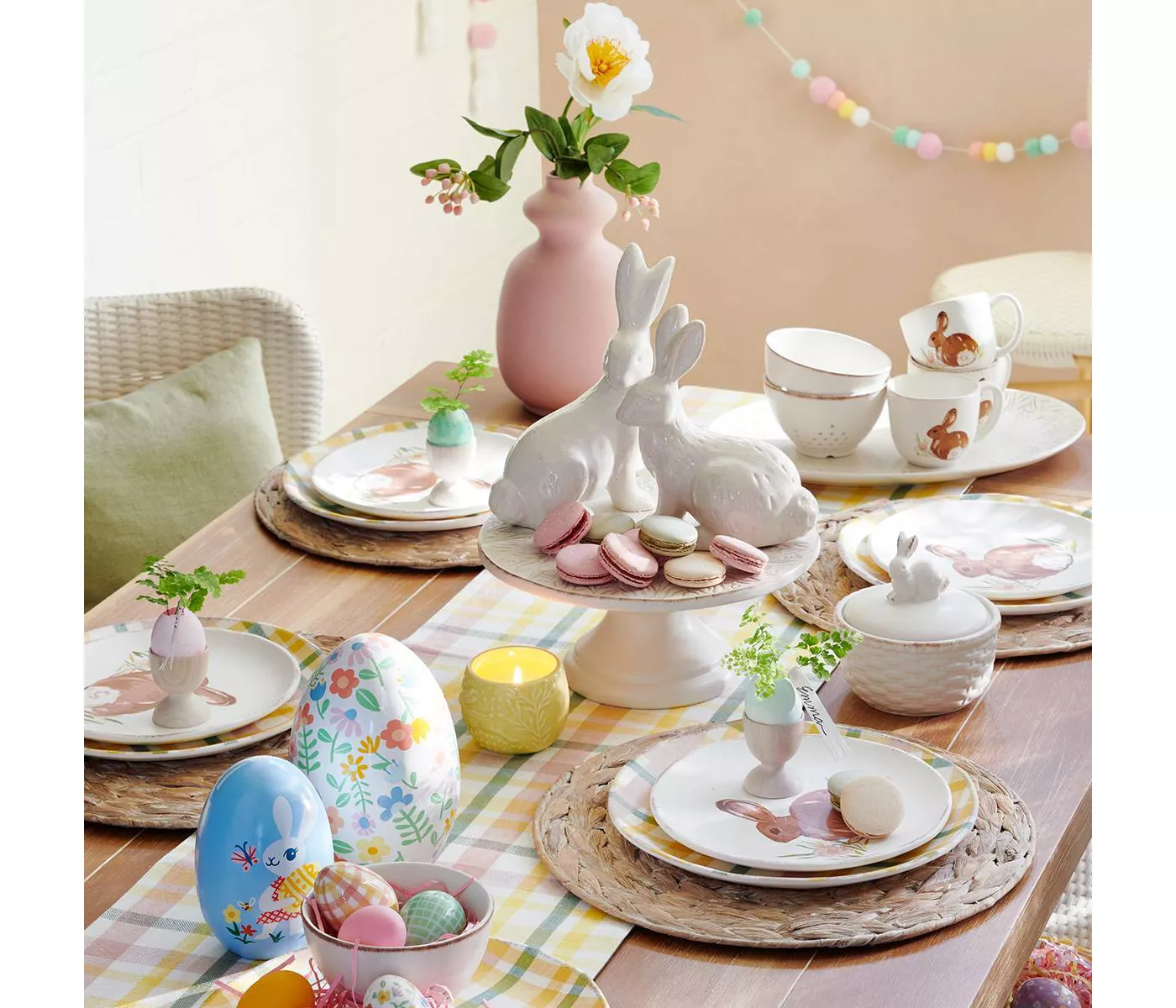 11" Melamine Plaid Dinner Plate - Threshold&trade; - image 4 of 9