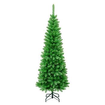 National Tree Company First Traditions Unlit Pencil Rowan Hinged Artificial Christmas Tree