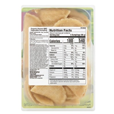 Nasoya Organic Vegan Korean BBQ Vegetable Dumplings - 9oz