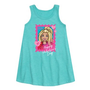 - Barbie - Valentine's Day Graphic Sleeveless Aline Dress - 1 of 2