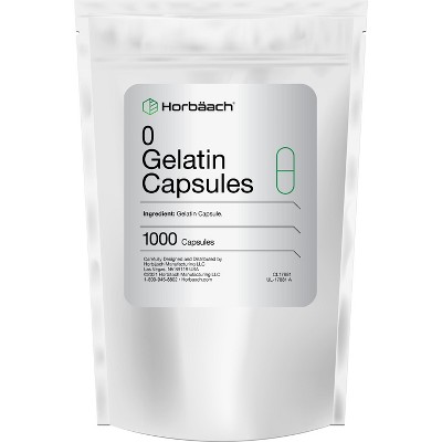 Horbaach Empty Capsules Size 0 | 1000 Gelatin Capsules