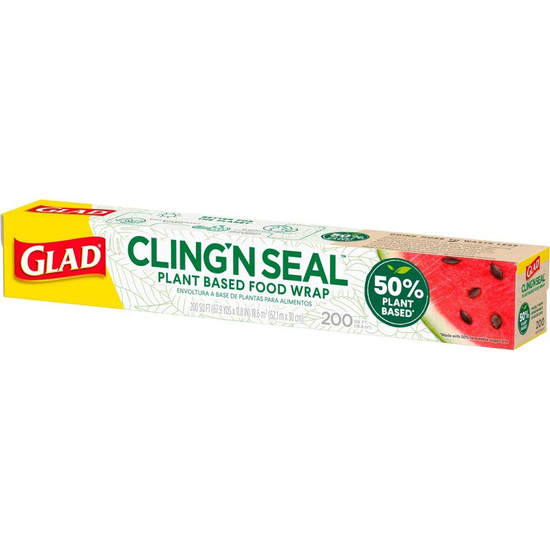 Glad Cling n Seal 50% Plant Based Food Wraps - 200 sq ft, 4 of 13