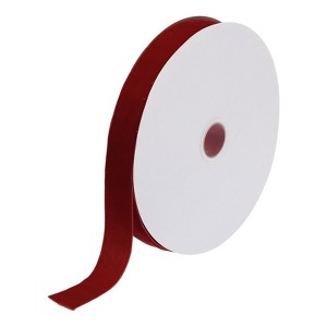 Unique Bargains Soft Single Face Spool Silky Velvet Ribbon for Bouquets DIY Crafts - 1 of 3