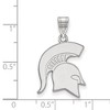 Black Bow Jewelry 14k White Gold Michigan State Spartans NCAA Large Pendant - 2 of 3