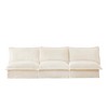 NicBex Couches for Living Room 3 Seater Deep Seat Armless Sofa Free Combination Corduroy Upholstered Slipcovered Sofa Couch, Cream - 3 of 4