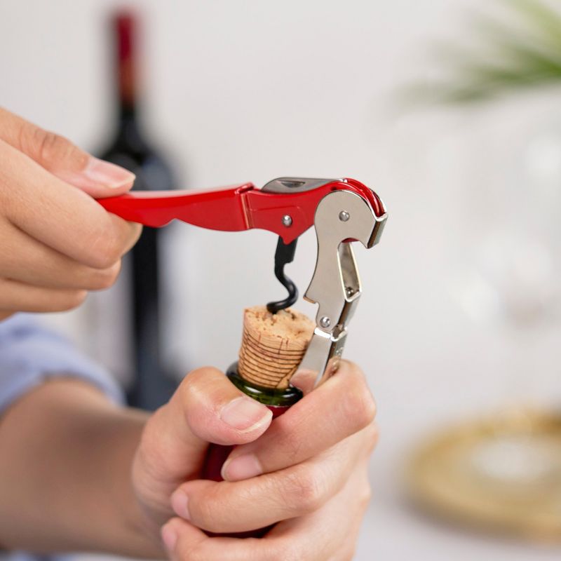 True TrueTap Double Hinged Waiter’s Corkscrew, Red Wine Bottle Opener with Foil Cutter, Wine Key, 2 of 8