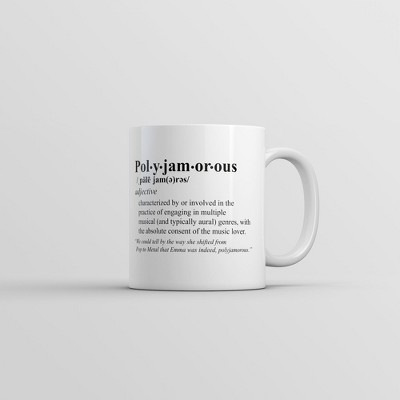 Crazy Dog T-Shirts Polyjamorous Definition Mug Funny Sarcastic Music Novelty Coffee Cup-11oz