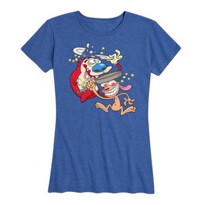 Women's - Ren & Stimpy - Smashing Time Short Sleeve Graphic T-Shirt - 1 of 4