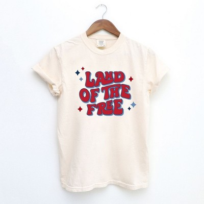 Simply Sage Market Women's Land Of The Free Retro Short Sleeve Garment Dyed Tee
