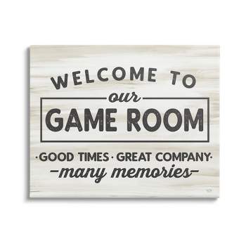 Stupell Industries Welcome To Game Room Canvas Wall Art