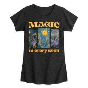 Girls' - Disney - Magic In Every Wish Fitted Short Sleeve Graphic T-Shirt - 1 of 4