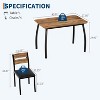 Modern 5-Piece Dining Set for 4,  Chair Set with Comfy Padded Seats, Sturdy Metal Frame, Space-Saving Design,  Perfect for Home & Apartment - 3 of 4