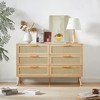 NicBex Drawer Dresser with 8 Rattan Drawers Farmhouse Chest of Drawers with Wood Legs for Bedroom,Living Room - 2 of 4