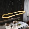 BAOURE Gold Modern Led Chandelier with Remote Dimmable,39 Inch Large Modern Led Pendant Light,Led Ring Chandelier Kitchen Island Lighting - 2 of 4