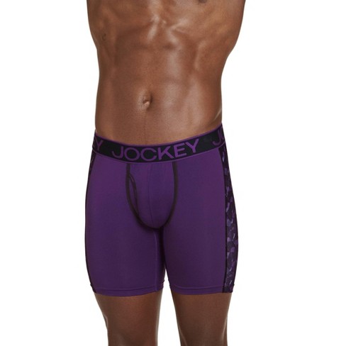 Jockey Men Sport Stretch Tech Performance 8 Boxer Brief L Acai Purple :  Target