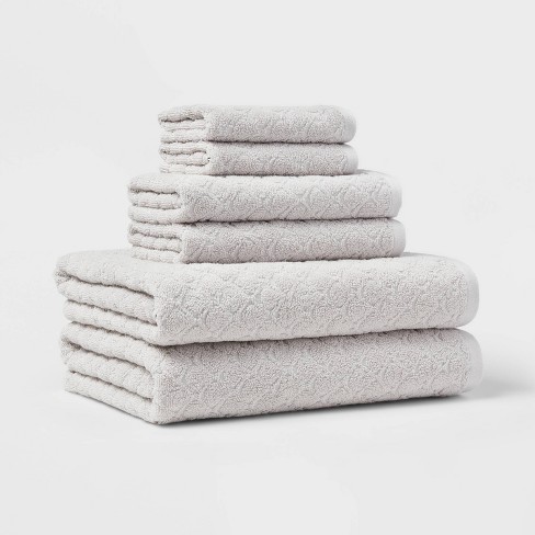 light gray bath towel set