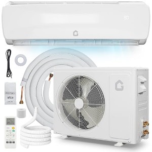 Garvee 18000 BTU 19 SEER Ductless Mini Split Air Conditioner and Heat Pump,42dB Ultra-Quiet 3-in-1 Cooling Heating Dehumidifier,Includes 10ft Line Set - 1 of 4
