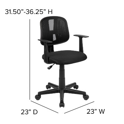 ErgoComfort High-Back Black Mesh Swivel Task Chair with Lumbar Support