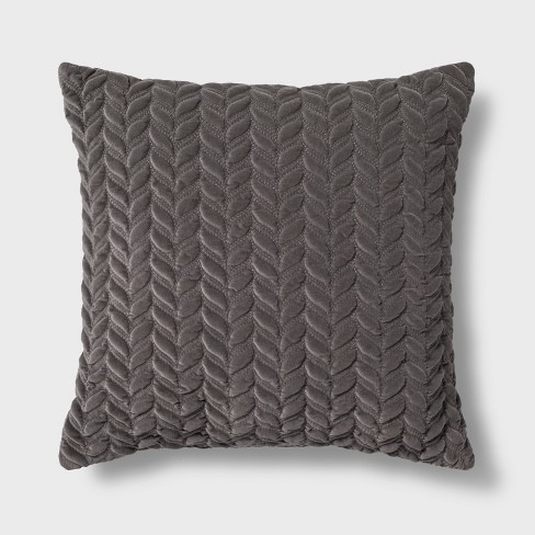 Decorative Square Throw Pillow Gray Threshold Target