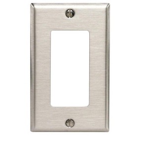 Leviton Silver 1 gang Stainless Steel Decorator Wall Plate 1 pk - 1 of 1
