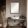 Amanti Art Pia Medium Brown Narrow Beveled Framed Bathroom Vanity Wall Mirror - 4 of 4