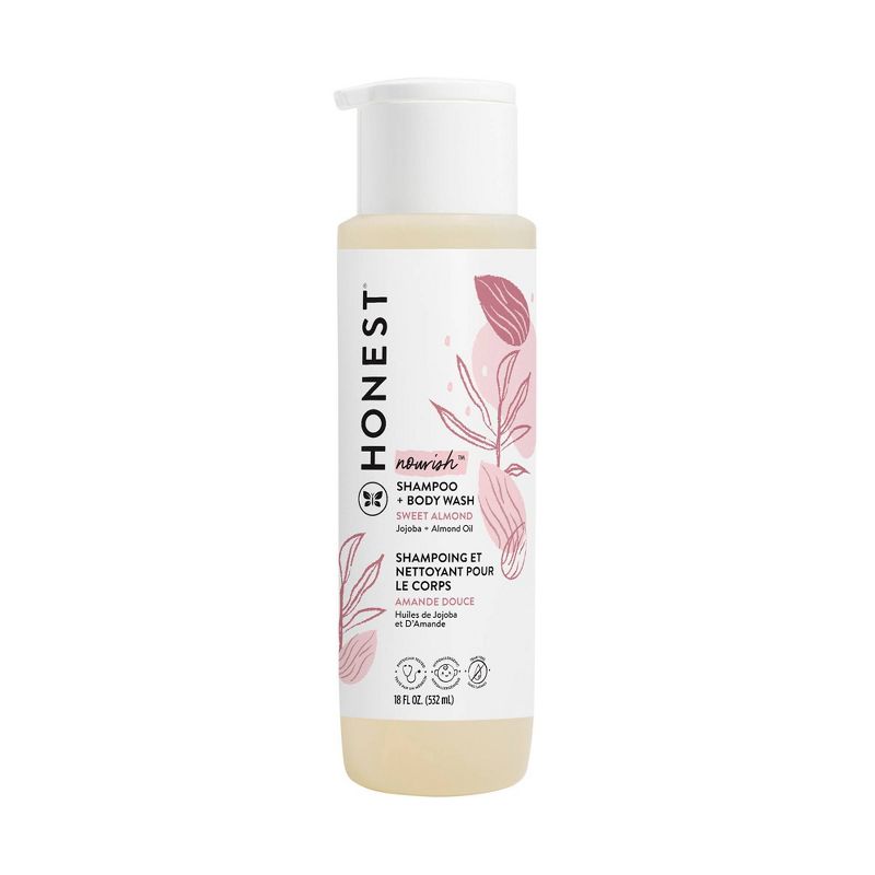 The Honest Company Nourish Shampoo + Body Wash - Sweet Almond - 18 fl oz, 1 of 9