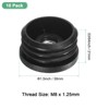 Unique Bargains Metal Furniture Legs Plastic Insert for Round Tubes with M8 Thread Black - 3 of 4