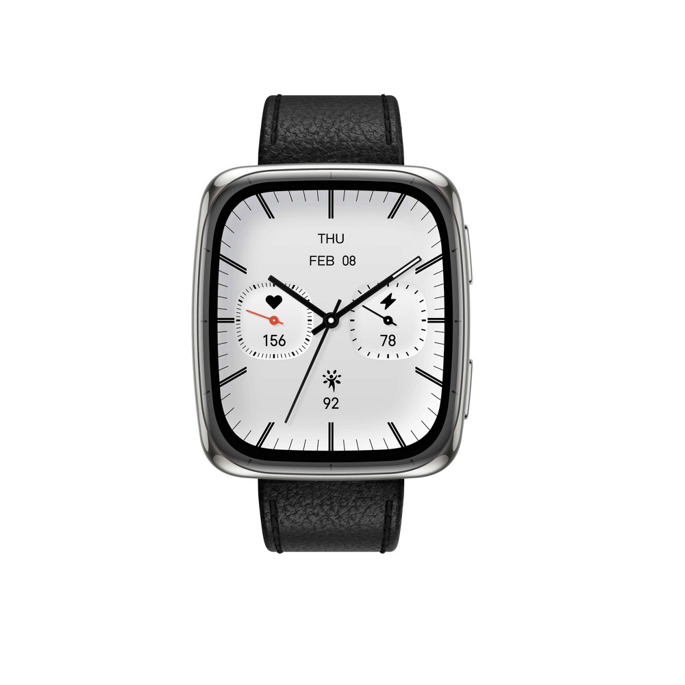 Amazfit Active 2 Square Smartwatch - Black Leather