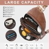 Generic Small Sling Bag for Women, Vegan Leather Fanny Pack Crossbody Bags for Women, Chest Bag With Guitar Strap - 4 of 4