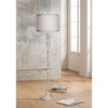 360 Lighting Vintage Chic Floor Lamp 60" Tall Antique White Washed Off White Washed Drum Shade for Living Room Reading Bedroom Office - 2 of 4