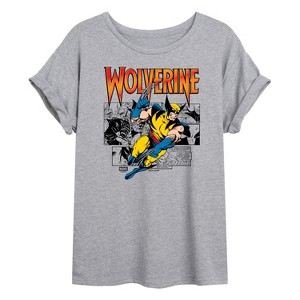 Women's - Marvel - Wolverine Comic Oversized Graphic T-Shirt - 1 of 4