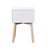 Gulches Mid-Century Modern Side Table with Drawers, Bedside Storage Cabinet for Bedroom Living Room - 4 of 4