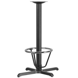Emma and Oliver 23.5" x 29.5" Cast Iron Bar Table X-Base with Foot Ring - 1 of 1