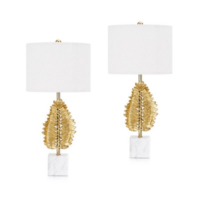Rosary Blenn Dimmable Table Lamp with Marble Base (Set of 2)