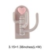 Unique Bargains Utility 3-Hook Adhesive Heart 3.15"x1.38" 5 Pcs - 3 of 4